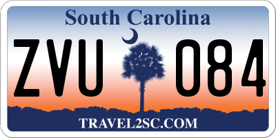 SC license plate ZVU084