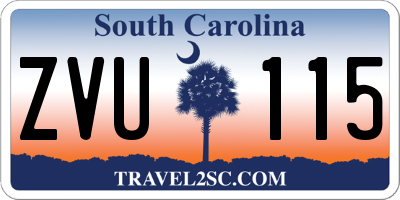 SC license plate ZVU115