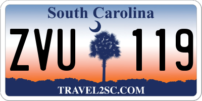 SC license plate ZVU119