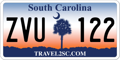 SC license plate ZVU122