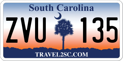 SC license plate ZVU135