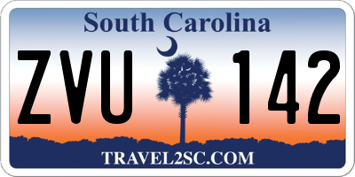 SC license plate ZVU142