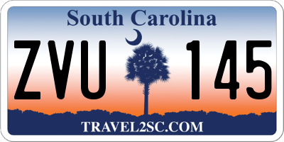 SC license plate ZVU145