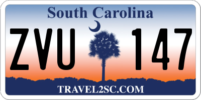 SC license plate ZVU147