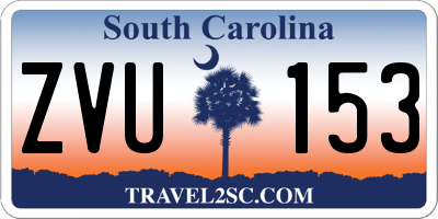 SC license plate ZVU153