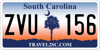 SC license plate ZVU156