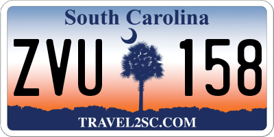 SC license plate ZVU158