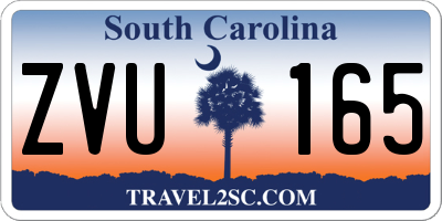 SC license plate ZVU165