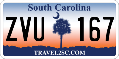 SC license plate ZVU167