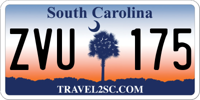 SC license plate ZVU175