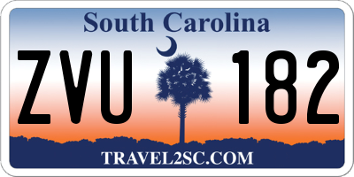 SC license plate ZVU182