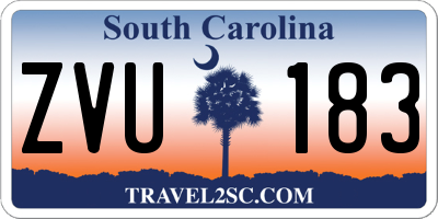 SC license plate ZVU183