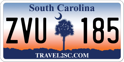 SC license plate ZVU185