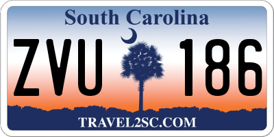 SC license plate ZVU186