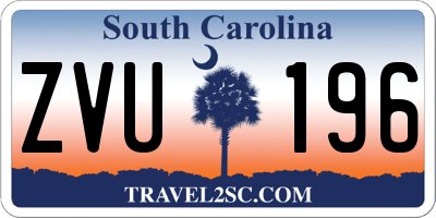SC license plate ZVU196