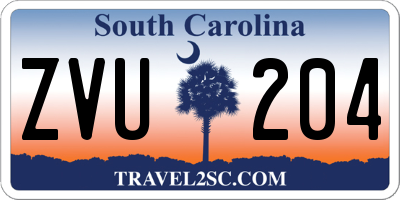 SC license plate ZVU204