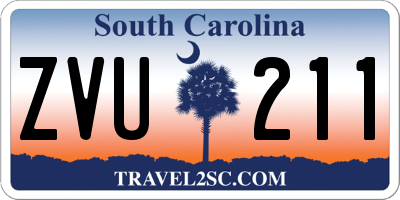 SC license plate ZVU211