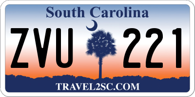 SC license plate ZVU221