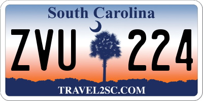 SC license plate ZVU224
