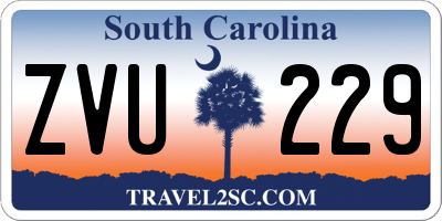 SC license plate ZVU229