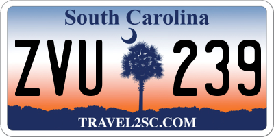 SC license plate ZVU239