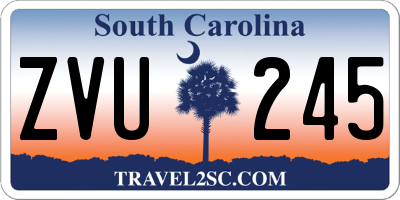 SC license plate ZVU245
