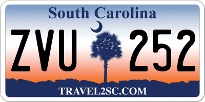 SC license plate ZVU252
