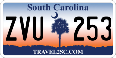 SC license plate ZVU253