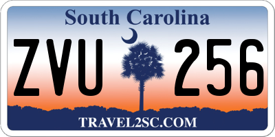 SC license plate ZVU256