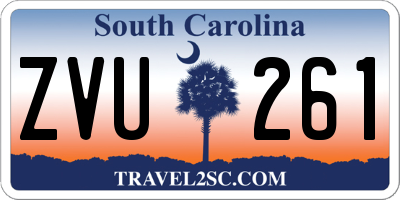 SC license plate ZVU261
