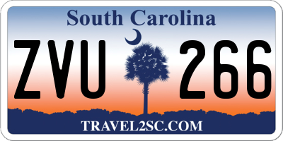 SC license plate ZVU266