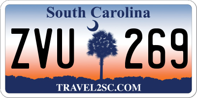 SC license plate ZVU269