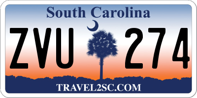 SC license plate ZVU274