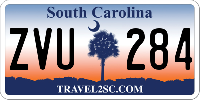 SC license plate ZVU284