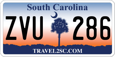 SC license plate ZVU286