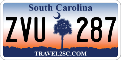 SC license plate ZVU287