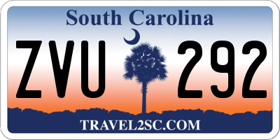 SC license plate ZVU292