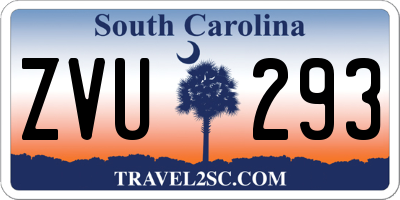 SC license plate ZVU293