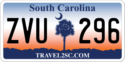SC license plate ZVU296