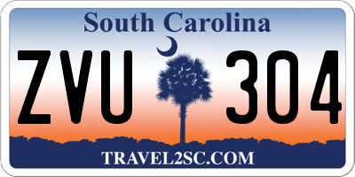 SC license plate ZVU304