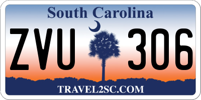 SC license plate ZVU306