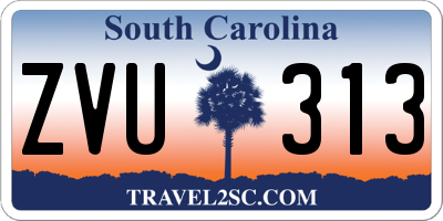 SC license plate ZVU313