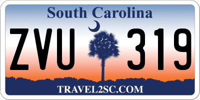SC license plate ZVU319