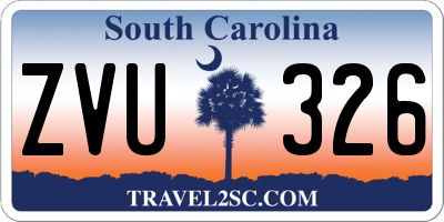 SC license plate ZVU326