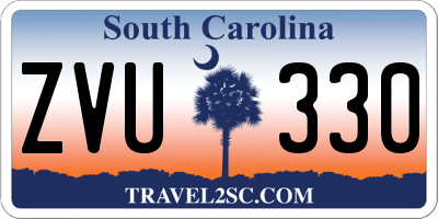 SC license plate ZVU330