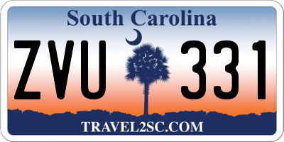 SC license plate ZVU331