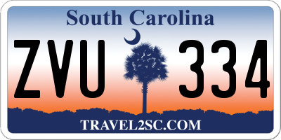 SC license plate ZVU334