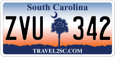 SC license plate ZVU342