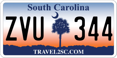 SC license plate ZVU344