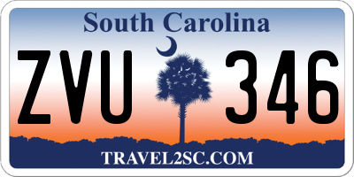 SC license plate ZVU346